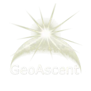 white geoascent logo with clear background