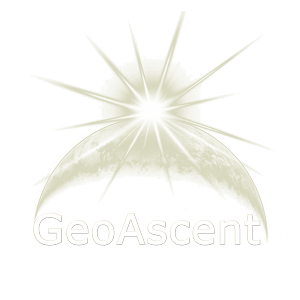 GeoAscent White Logo with Tag and Clear Background for Website